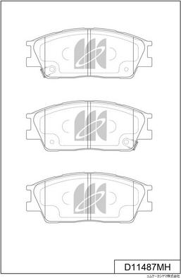 MK Kashiyama D11487MH - Тормозные колодки, дисковые, комплект abcparts.ee