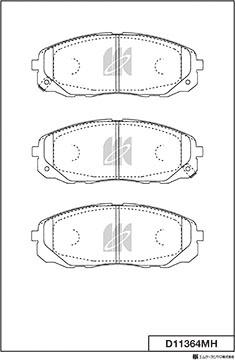 MK Kashiyama D11364MH - Тормозные колодки, дисковые, комплект abcparts.ee