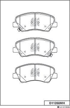 MK Kashiyama D11268MH - Тормозные колодки, дисковые, комплект abcparts.ee