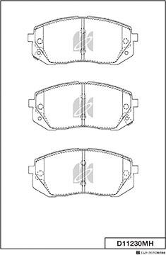MK Kashiyama D11230MH - Тормозные колодки, дисковые, комплект abcparts.ee