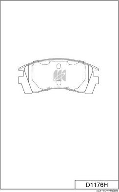 MK Kashiyama D1176H - Тормозные колодки, дисковые, комплект abcparts.ee