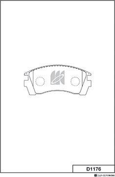 MK Kashiyama D1176 - Тормозные колодки, дисковые, комплект abcparts.ee