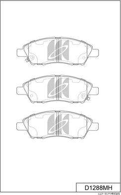 MK Kashiyama D1288MH - Тормозные колодки, дисковые, комплект abcparts.ee