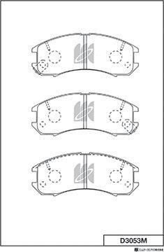 MK Kashiyama D3053M - Тормозные колодки, дисковые, комплект abcparts.ee