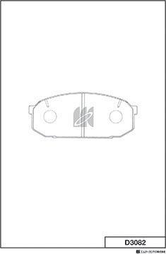 MK Kashiyama D3082 - Тормозные колодки, дисковые, комплект abcparts.ee