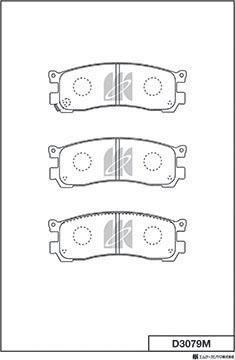 MK Kashiyama D3079M - Тормозные колодки, дисковые, комплект abcparts.ee