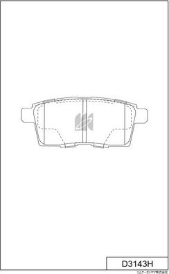 MK Kashiyama D3143H - Тормозные колодки, дисковые, комплект abcparts.ee