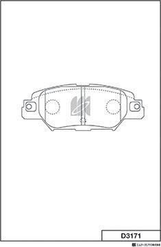MK Kashiyama D3171 - Тормозные колодки, дисковые, комплект abcparts.ee