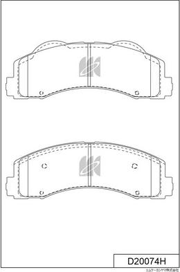 MK Kashiyama D20074H - Тормозные колодки, дисковые, комплект abcparts.ee