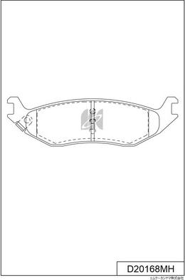 MK Kashiyama D20168MH - Тормозные колодки, дисковые, комплект abcparts.ee