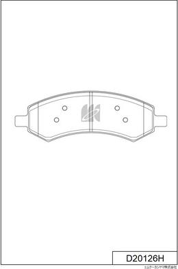 MK Kashiyama D20126H - Тормозные колодки, дисковые, комплект abcparts.ee