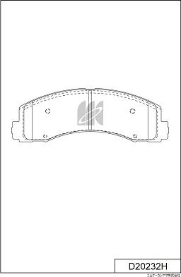 MK Kashiyama D20232H - Тормозные колодки, дисковые, комплект abcparts.ee