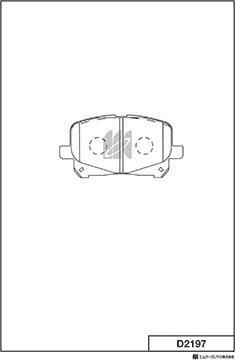 MK Kashiyama D2197 - Тормозные колодки, дисковые, комплект abcparts.ee