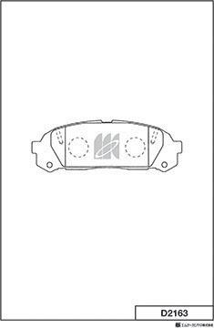 MK Kashiyama D2163 - Тормозные колодки, дисковые, комплект abcparts.ee