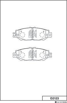 MK Kashiyama D2123 - Тормозные колодки, дисковые, комплект abcparts.ee