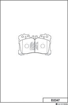MK Kashiyama D2347 - Тормозные колодки, дисковые, комплект abcparts.ee