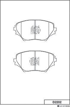 MK Kashiyama D2202 - Тормозные колодки, дисковые, комплект abcparts.ee