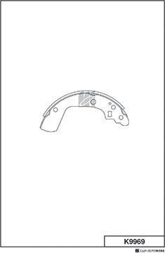 MK Kashiyama K9969 - Комплект тормозных колодок, барабанные abcparts.ee