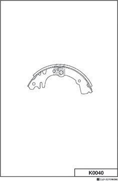 MK Kashiyama K0040 - Комплект тормозных колодок, барабанные abcparts.ee