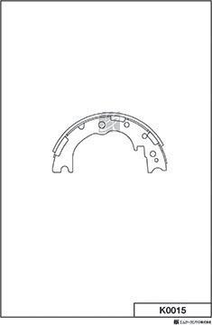 MK Kashiyama K0015 - Комплект тормозных колодок, барабанные abcparts.ee