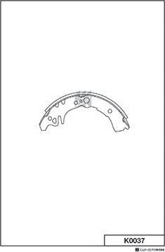 MK Kashiyama K0037 - Комплект тормозных колодок, барабанные abcparts.ee