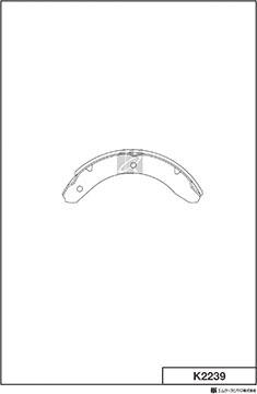 MK Kashiyama K2239 - Комплект тормозных колодок, барабанные abcparts.ee