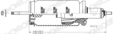 MONROE CB0319 - Гаситель, крепление кабины abcparts.ee