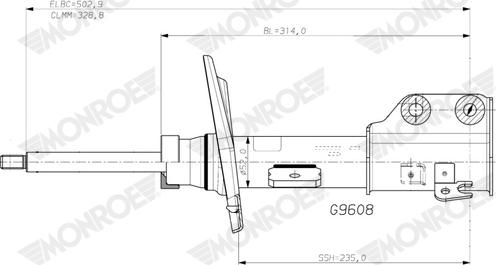 MONROE G9608 - Амортизатор abcparts.ee