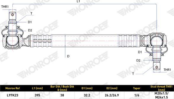 MONROE L97K23 - Тяга / стойка, стабилизатор abcparts.ee