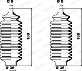 MOOG K150054 - Комплект пыльника, рулевое управление abcparts.ee