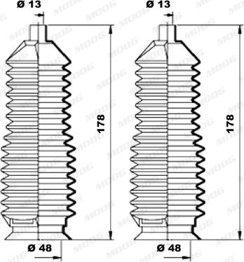 MOOG K150169 - Комплект пыльника, рулевое управление abcparts.ee
