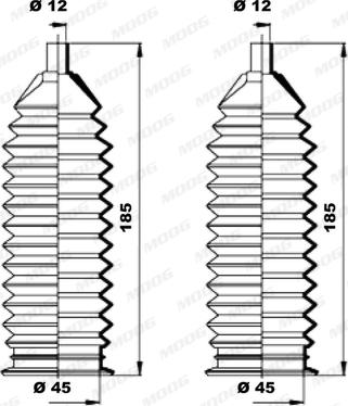 Moog K150206 - Комплект пыльника, рулевое управление abcparts.ee