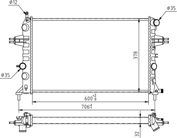 MOTRIO 8550509580 - Радиатор, охлаждение двигателя abcparts.ee