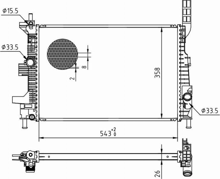 MOTRIO 8550509694 - Радиатор, охлаждение двигателя abcparts.ee