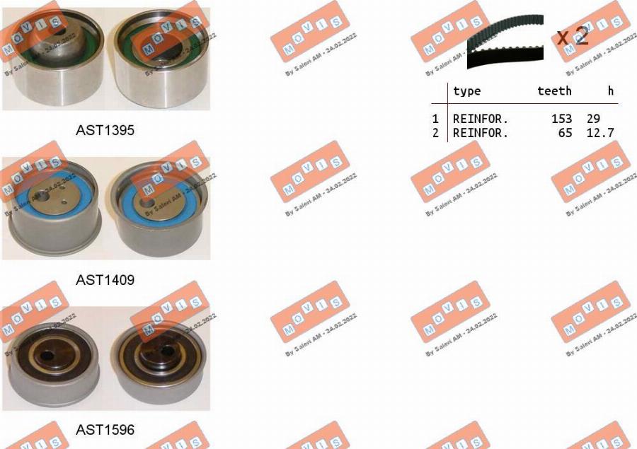 MOVIS ASTK1221 - Комплект зубчатого ремня ГРМ abcparts.ee