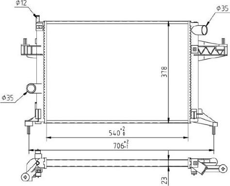 MTR 13054556 - Радиатор, охлаждение двигателя abcparts.ee