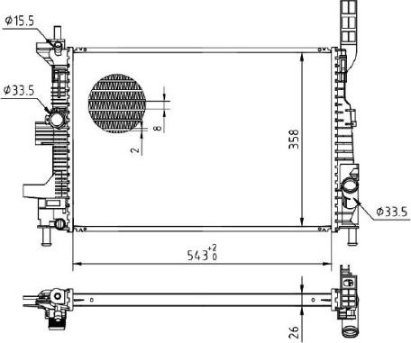 MTR 13054701 - Радиатор, охлаждение двигателя abcparts.ee