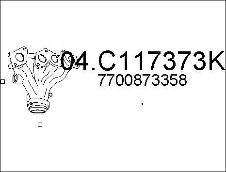 MTS 04.C117373K - Труба выхлопного газа abcparts.ee