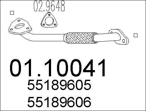 MTS 01.10041 - Труба выхлопного газа abcparts.ee