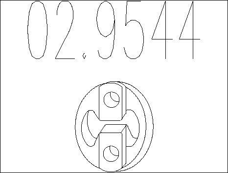 MTS 02.9544 - Кронштейн, втулка, система выпуска ОГ abcparts.ee