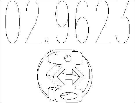 MTS 02.9623 - Кронштейн, втулка, система выпуска ОГ abcparts.ee