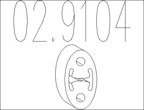 MTS 02.9104 - Кронштейн, втулка, система выпуска ОГ abcparts.ee