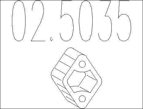 MTS 02.5035 - Кронштейн, втулка, система выпуска ОГ abcparts.ee