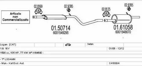 MTS C410004013883 - Система выпуска ОГ abcparts.ee