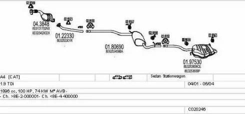 MTS C020246000617 - Система выпуска ОГ abcparts.ee