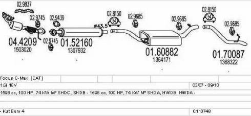 MTS C110748010334 - Система выпуска ОГ abcparts.ee
