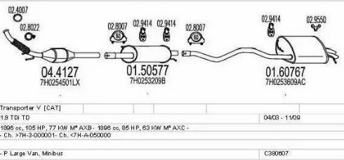 MTS C380607002576 - Система выпуска ОГ abcparts.ee