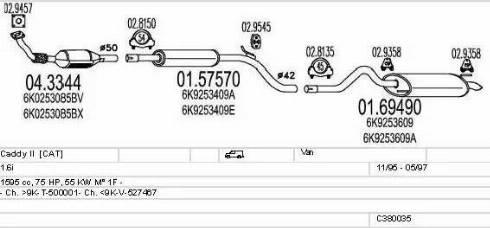 MTS C380035002831 - Система выпуска ОГ abcparts.ee