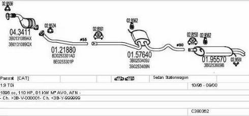 MTS C380362003221 - Система выпуска ОГ abcparts.ee