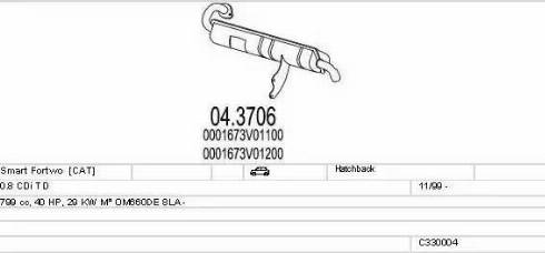 MTS C330004007177 - Система выпуска ОГ abcparts.ee